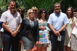 Una veintena de periodistas rusos visitan Puerto de Mogán
