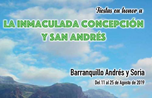 Las Fiestas en honor a la  Inmaculada Concepción y San Andrés serán del 11 al 25 de agosto