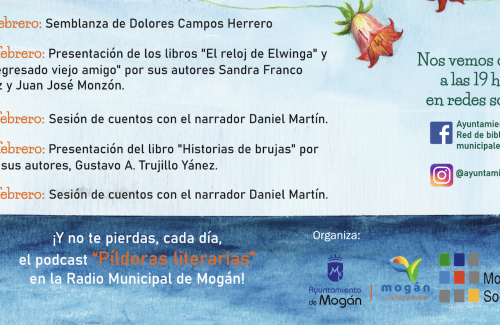 Mogán celebra el Día de las Letras Canarias del 21 al 25 de febrero con actividades virtuales