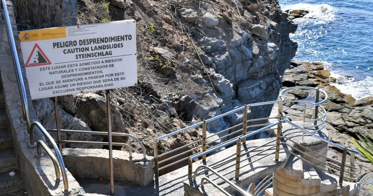 Mogán solicita a Costas la demolición de la escalera de caracol del Barranco de La Hondura