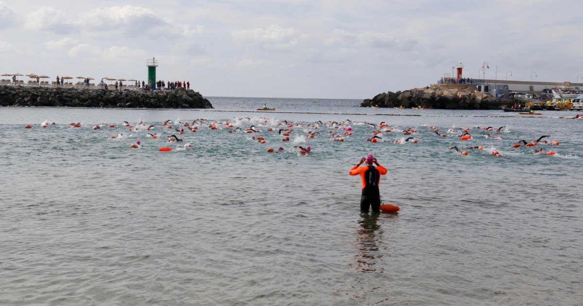 Fernando Marián y Flavia Maunder ganan la primera edición de Gloria Mogán Open Water en la distancia de 10,1 kilómetros