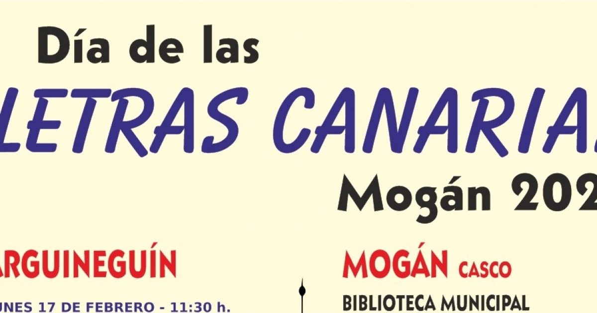 Mogán celebra el Día de las Letras Canarias del 17 al 28 de febrero