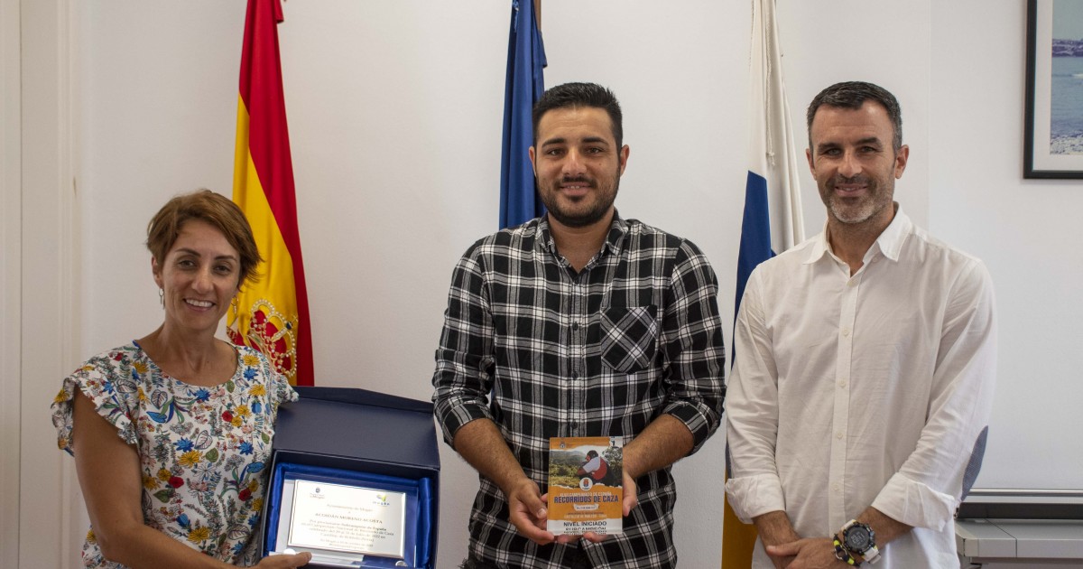 Mogán reconoce a Acoidán Moreno, subcampeón de España de Recorridos de Caza