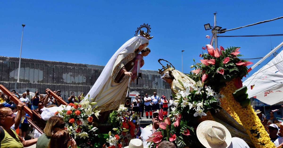 Emoción y tradición en el reencuentro de la Virgen del Carmen de Playa de Mogán y Arguineguín