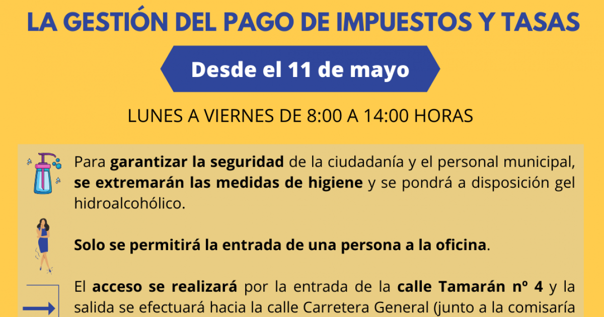 INFORMACIÓN: El lunes 11 de mayo abre la oficina de Arguineguín para la gestión del pago de impuestos y tasas
