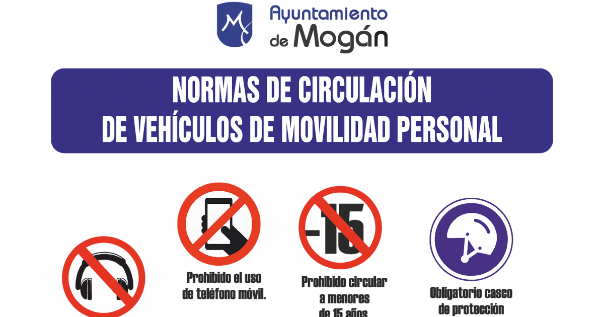 Mogán inicia una campaña sobre el uso de Vehículos de Movilidad Personal (VMP)