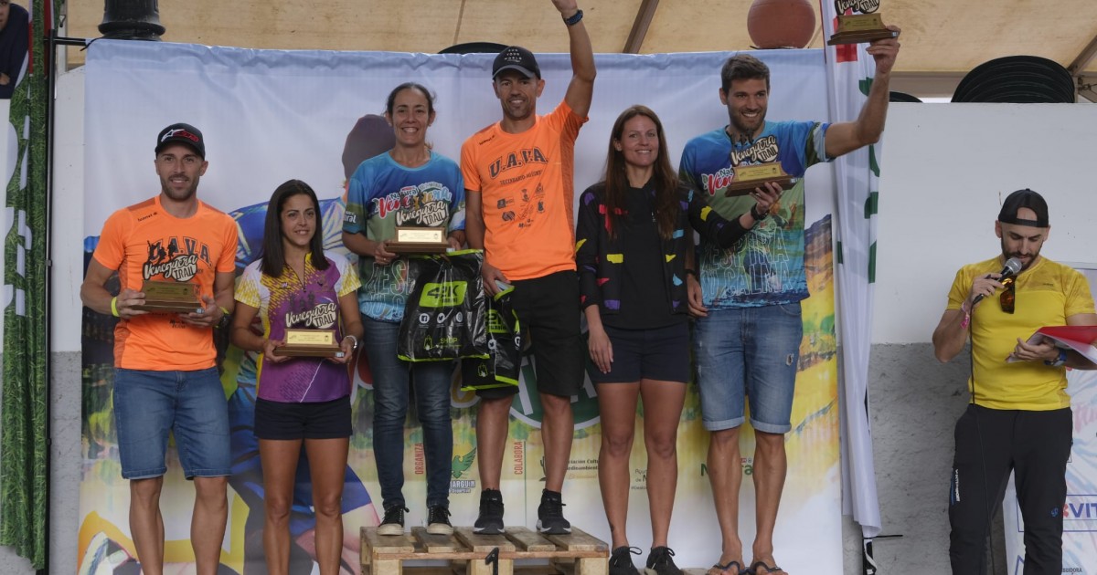 Rubén Crespo y Silvia León, vencedores de la  IV Spar Natural Veneguera Trail en la distancia de 21 kilómetros