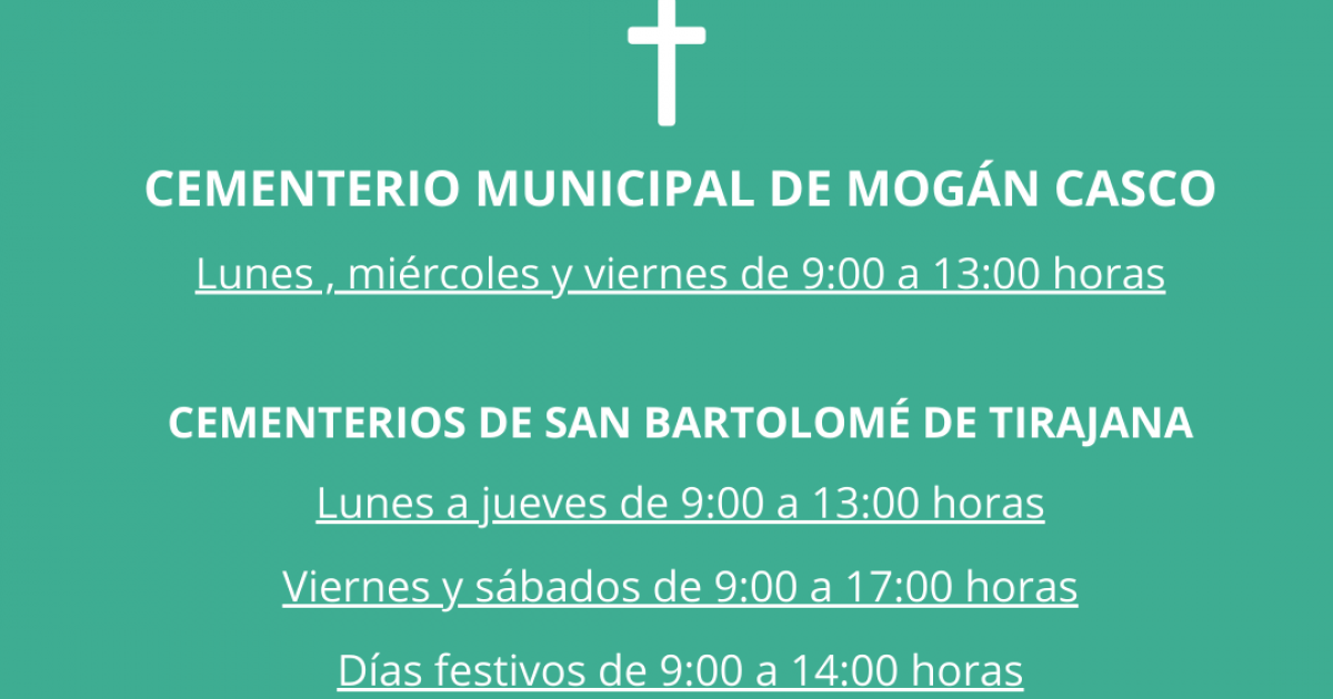 Subir Baño Masculinidad INFORMACIÓN: Horario de visitas al Cementerio Municipal de Mogán y los  cementerios de San Bartolomé de